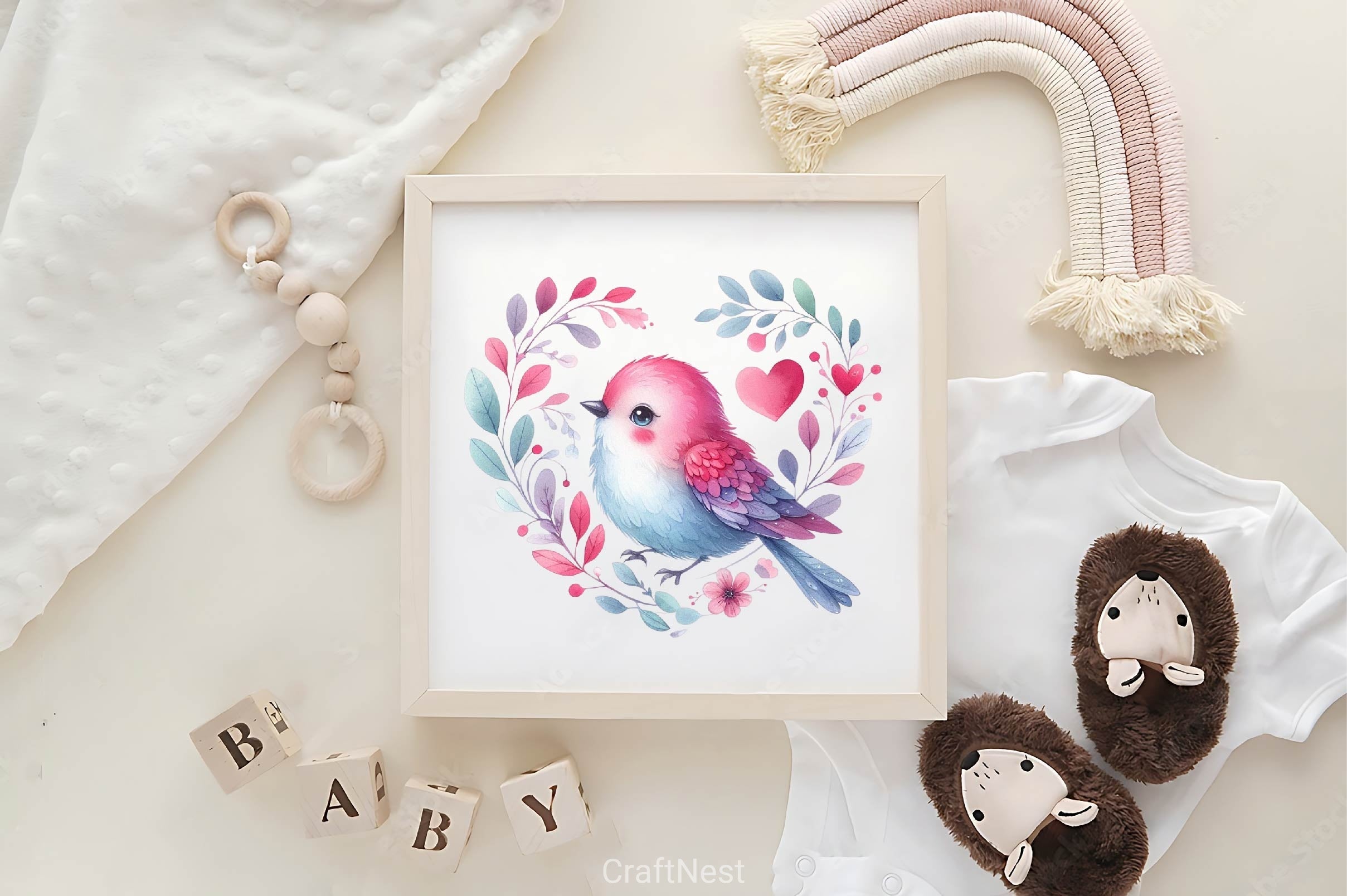 Valentine Bird Clipart Bundle