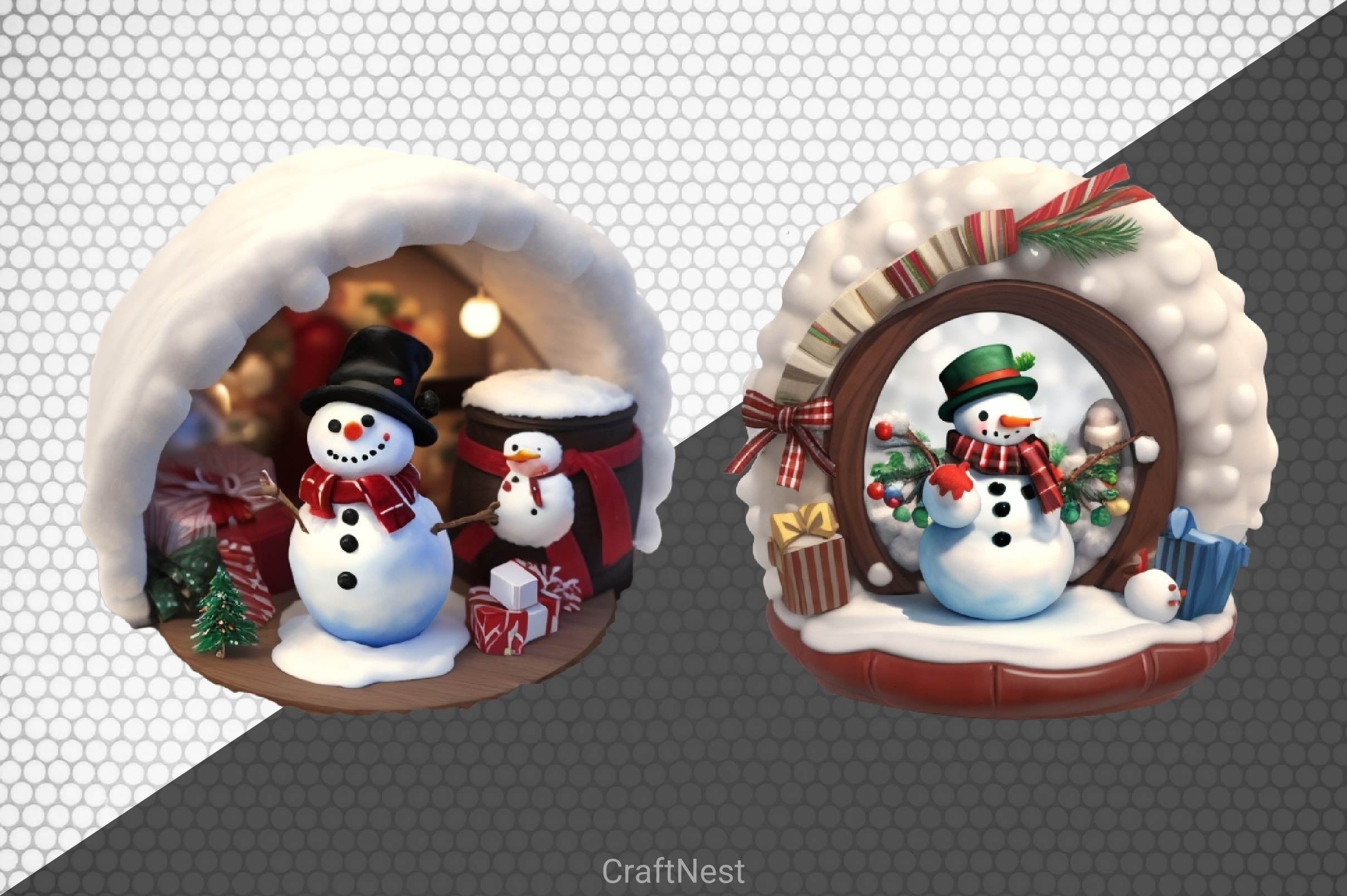 Christmas Cozy Snowman Clipart Bundle
