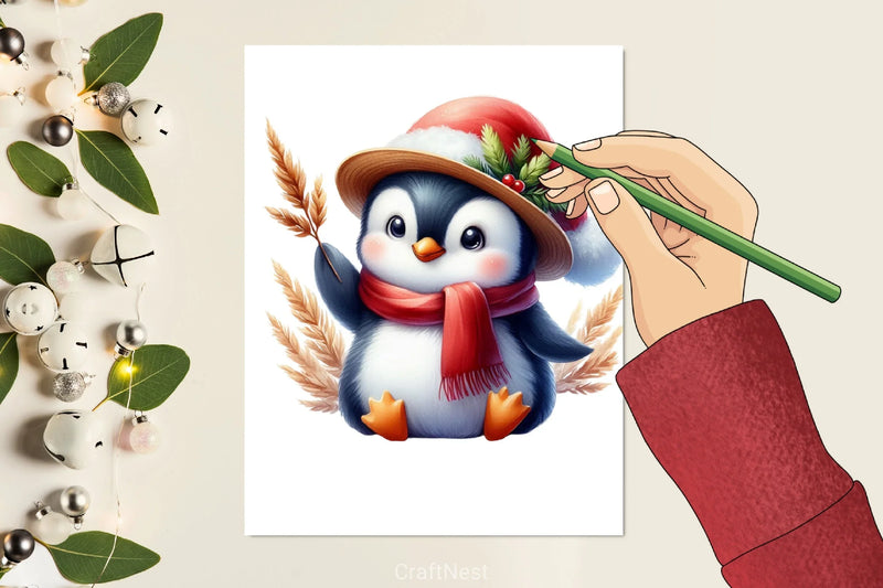 Cute Penguin Clipart Bundle 8 - CraftNest - Digital Crafting and Art