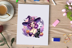 Halloween Witch Girl Clipart Bundle 1 - CraftNest - Digital Crafting and Art