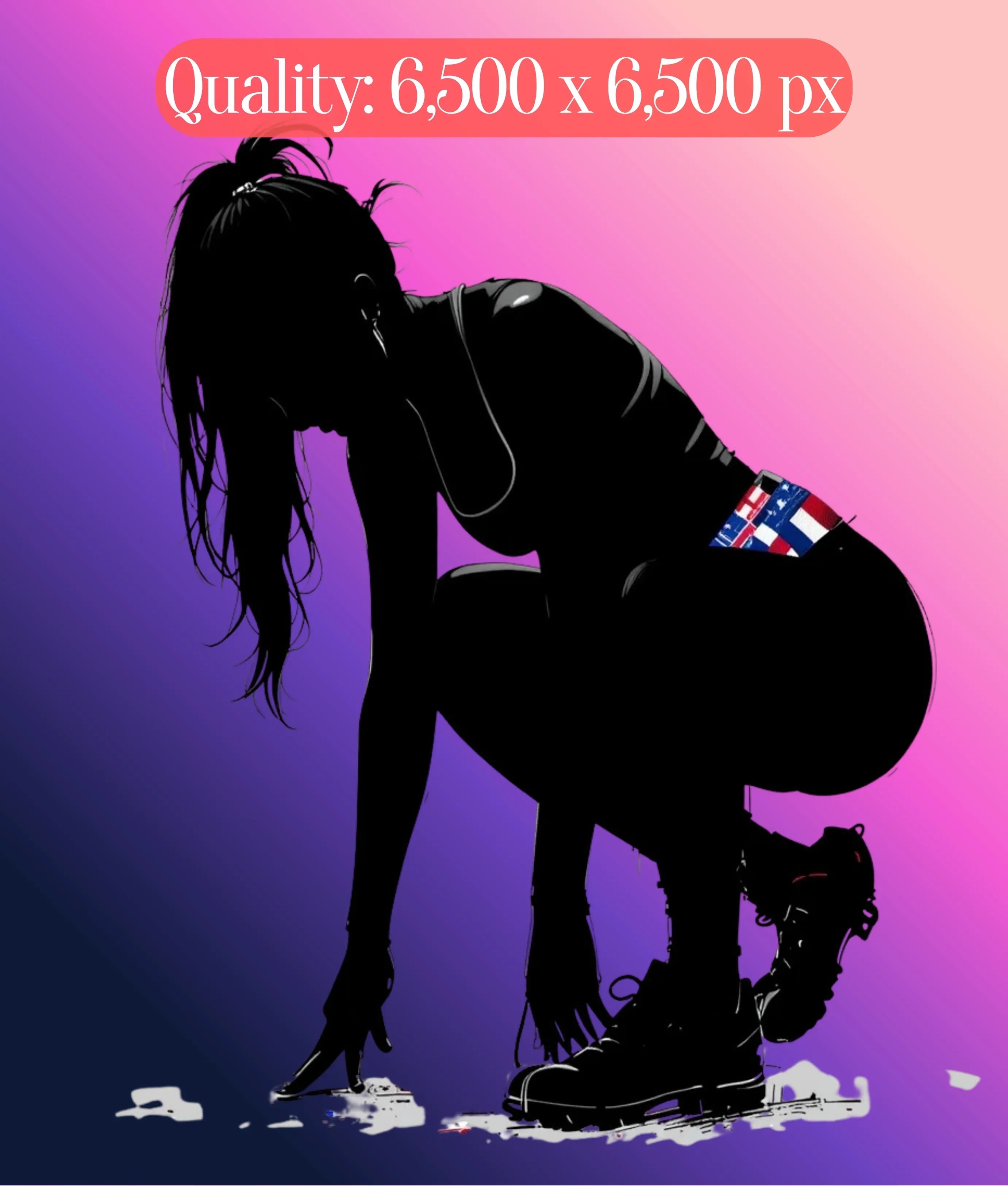 Girls Flag Football Silhouette Clipart Bundle - CraftNest - Digital Crafting and Art