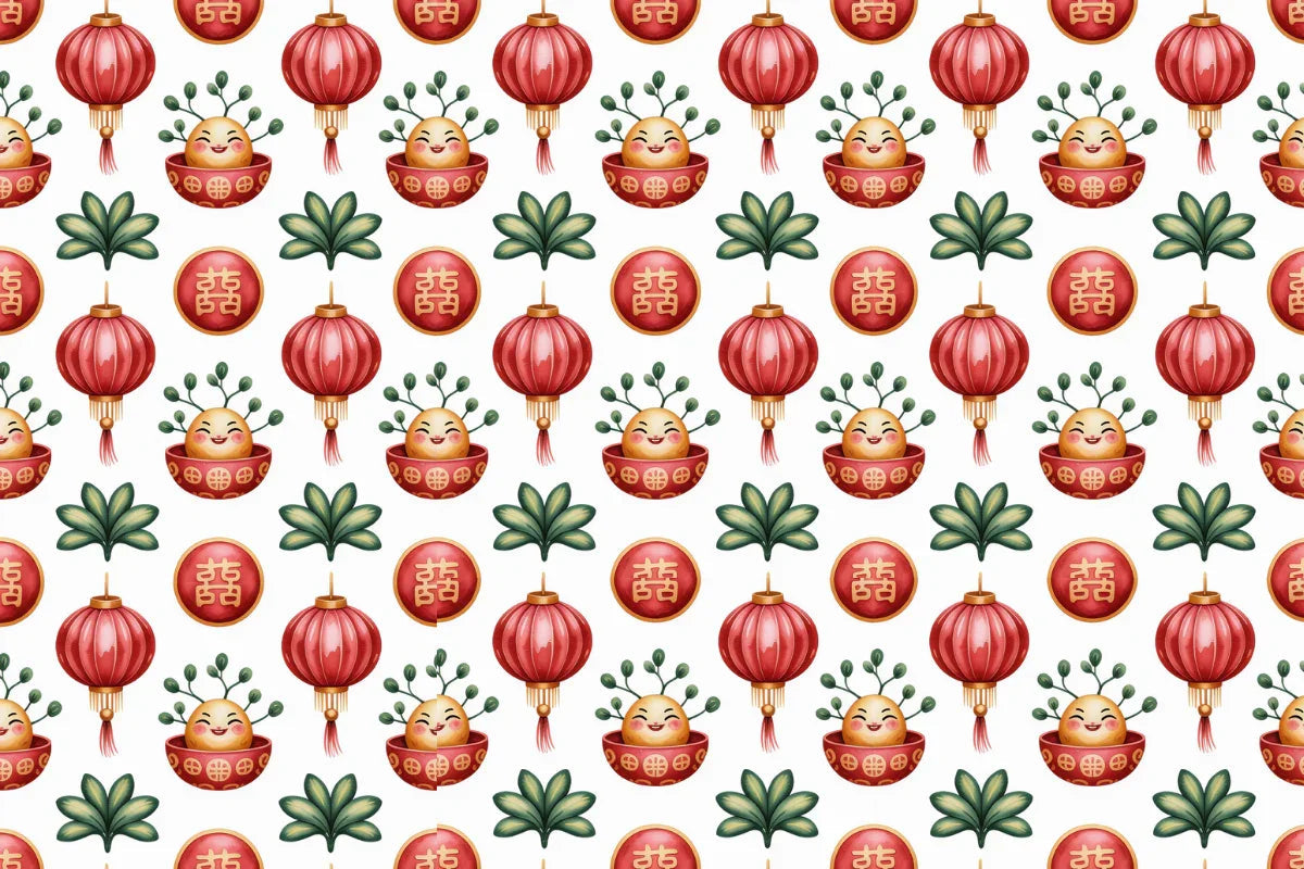 Chinese New Year Seamless Papers - CraftNest - Digital Crafting and Art