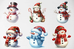 Christmas Snowman Clipart Bundle 13 - CraftNest - Digital Crafting and Art
