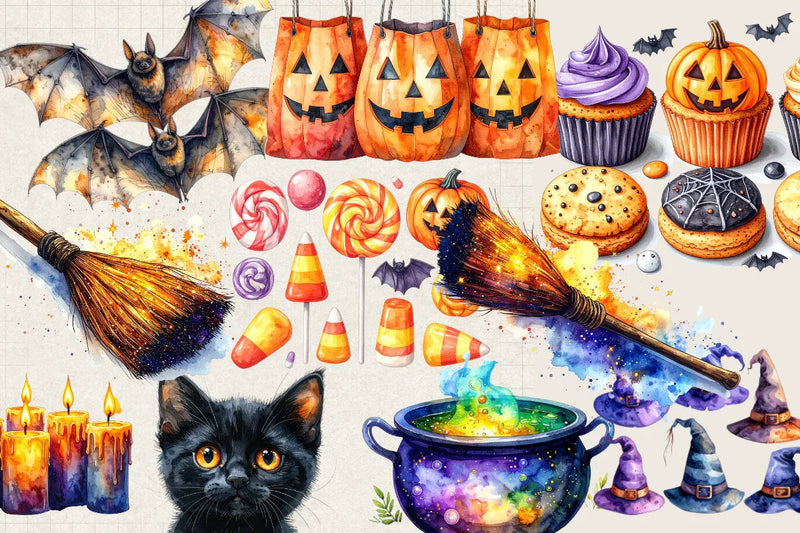 Halloween Haven Clipart - CraftNest - Digital Crafting and Art