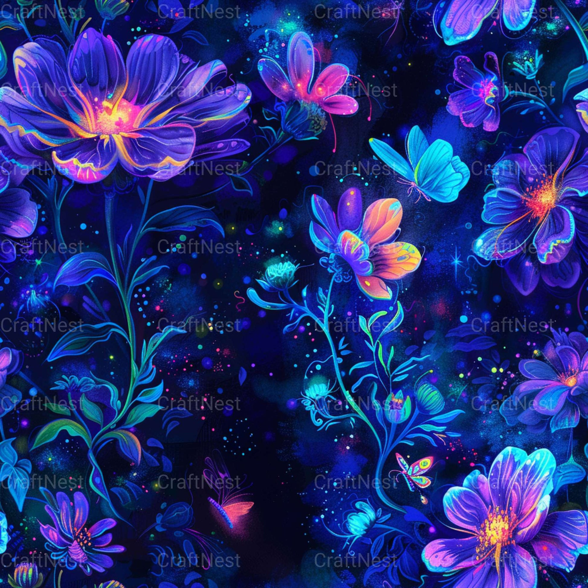 Glowing Daisies Textures - CraftNest - Digital Crafting and Art