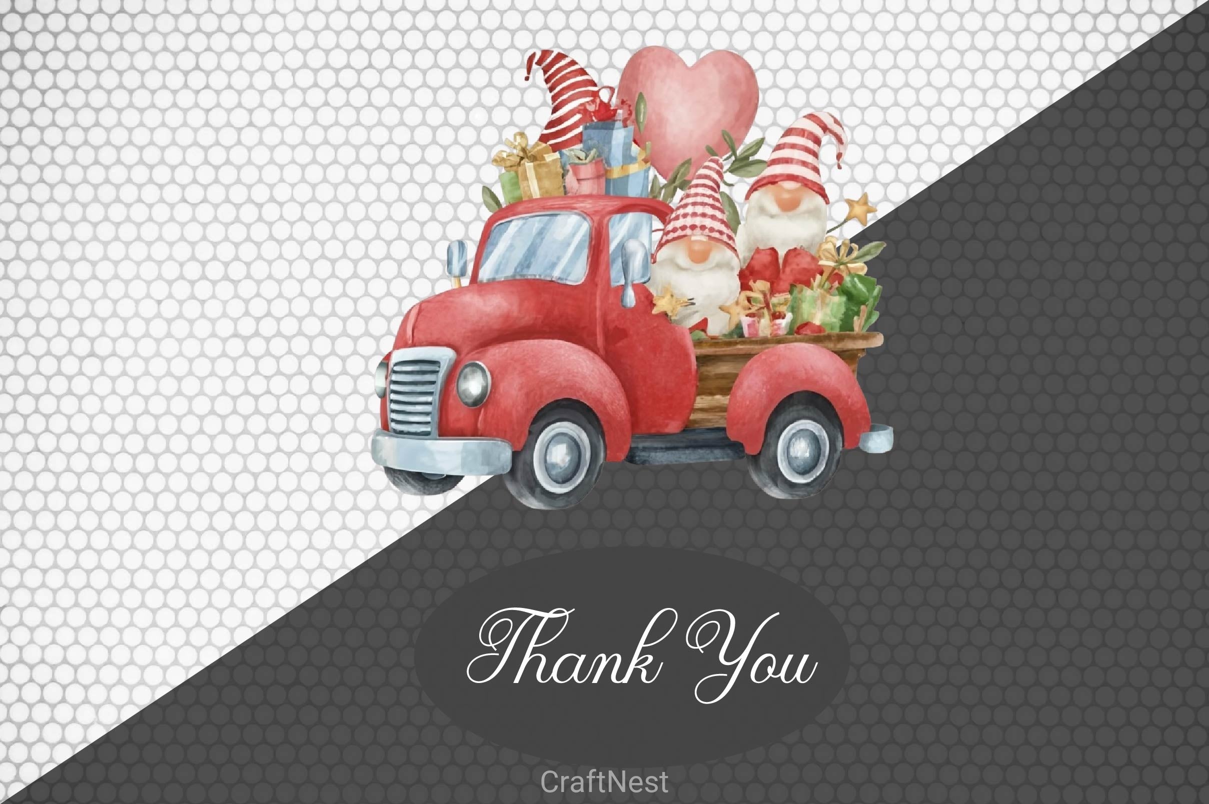 Christmas Truck Cliparts Clipart Bundle