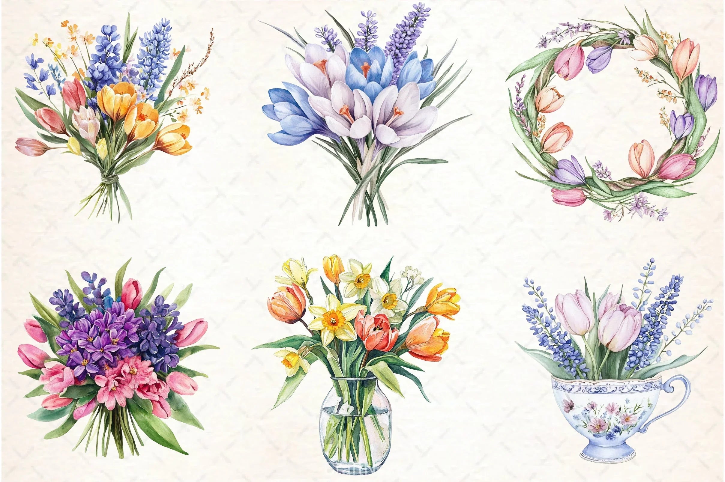 Spring Flowers Clipart Bundle 7 - CraftNest - Digital Crafting and Art