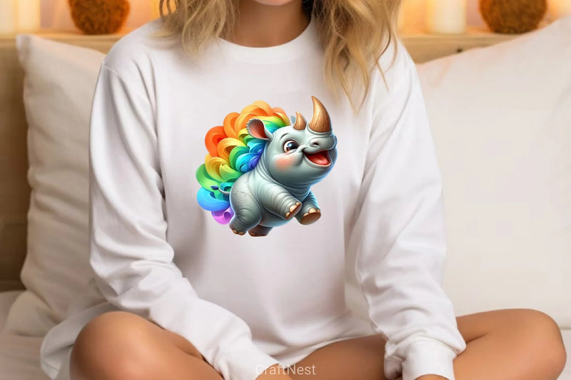 Cute Rhino Clipart Bundle - CraftNest - Digital Crafting and Art