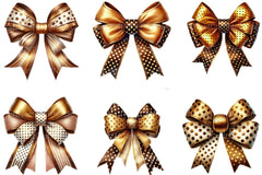Golden Bow Clipart Bundle - CraftNest - Digital Crafting and Art