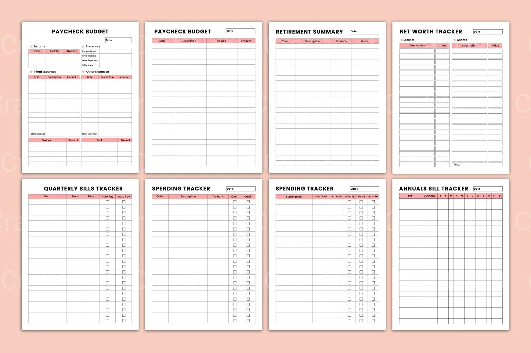 Budget Management Organizer for Effective Financial Planning - CraftNest - Digital Crafting and Art