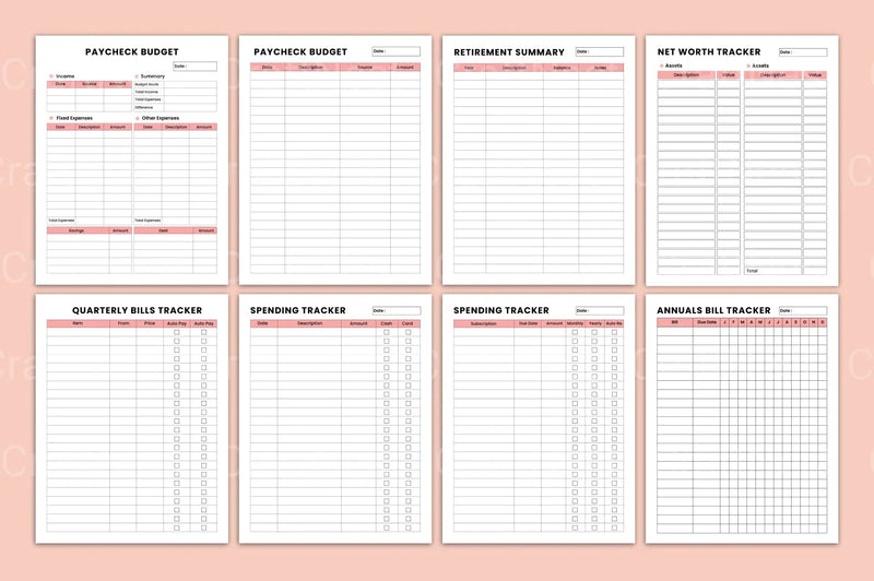 Budget Management Organizer for Effective Financial Planning - CraftNest - Digital Crafting and Art