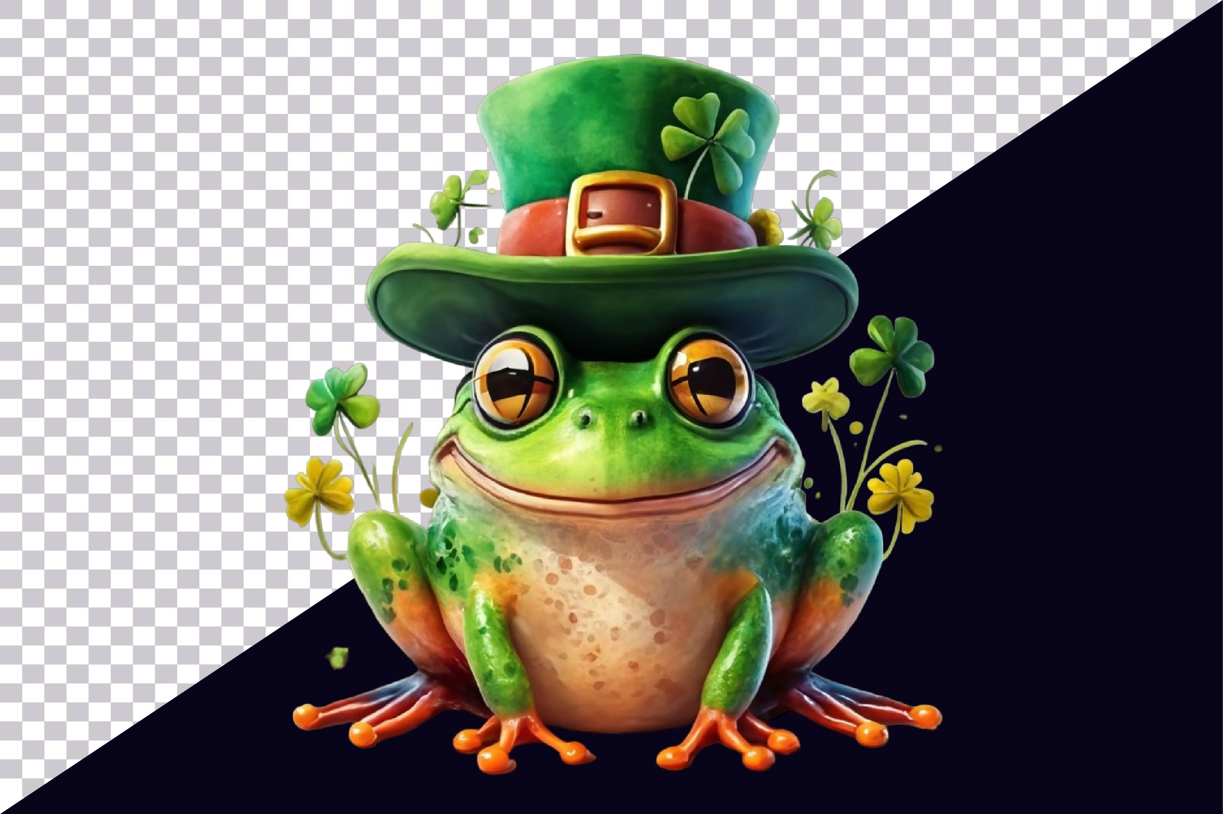 St Patricks Day Frog Clipart Bundle - CraftNest - Digital Crafting and Art