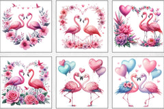 Valentine's Day Flamingo Clipart Bundle - CraftNest - Digital Crafting and Art