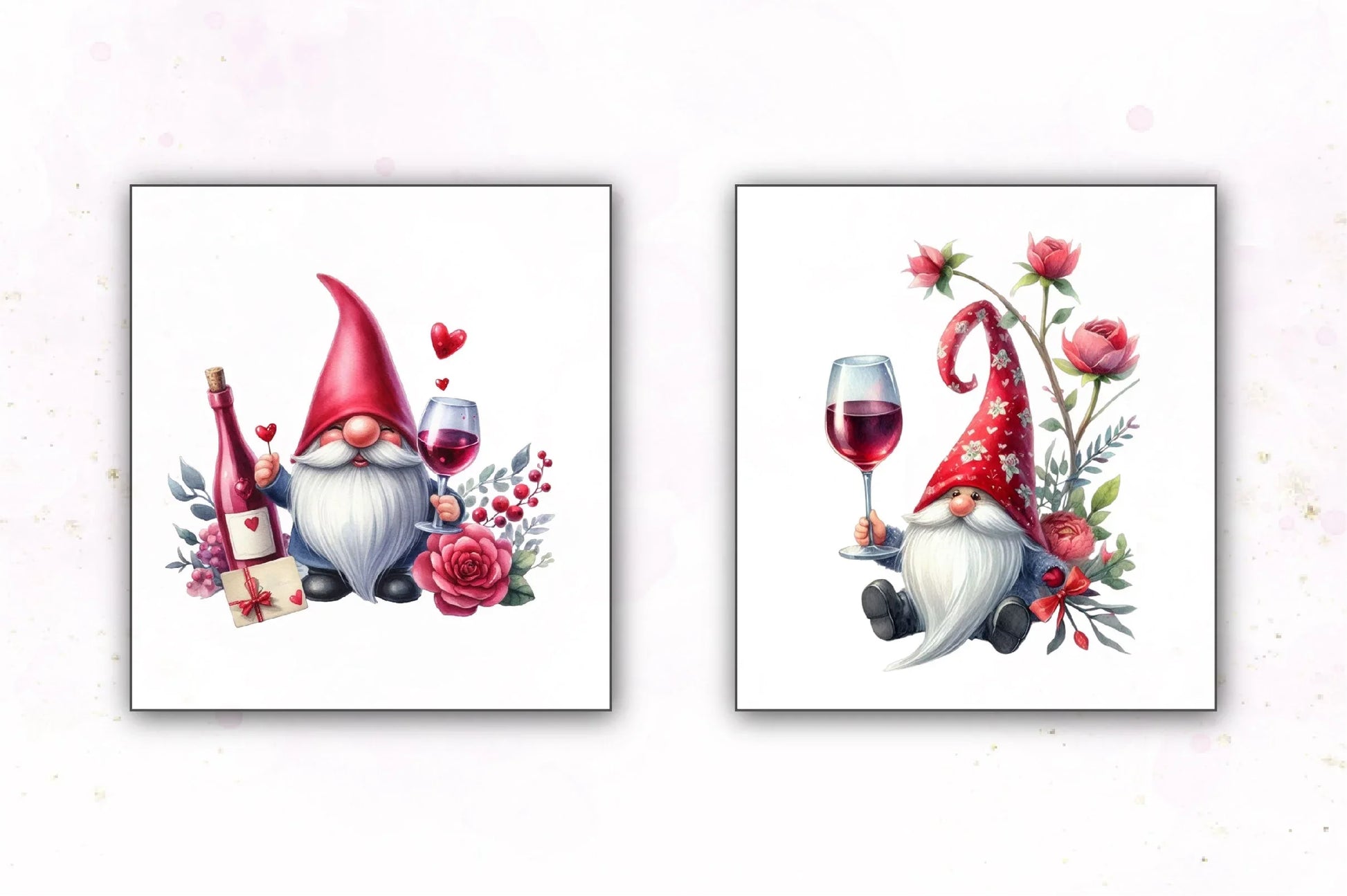 Valentine Wine Gnome Clipart Bundle - CraftNest - Digital Crafting and Art