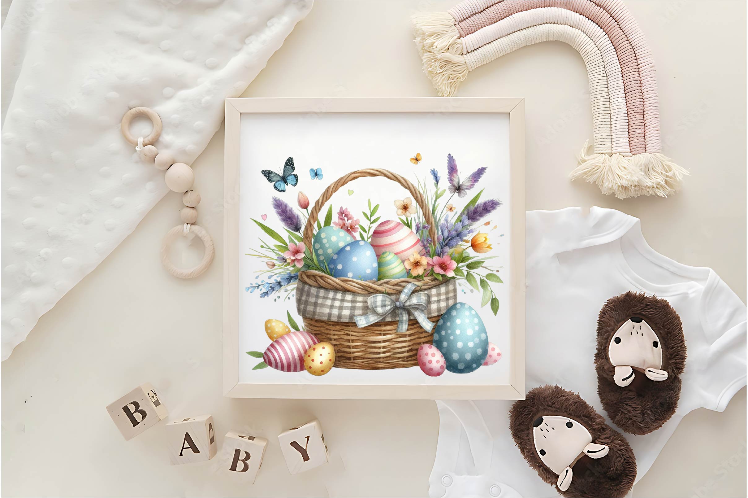 Floral Easter Baskets Clipart Bundle - CraftNest - Digital Crafting and Art