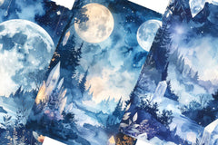 Mystical Moons Junk Journal Papers - CraftNest - Digital Crafting and Art