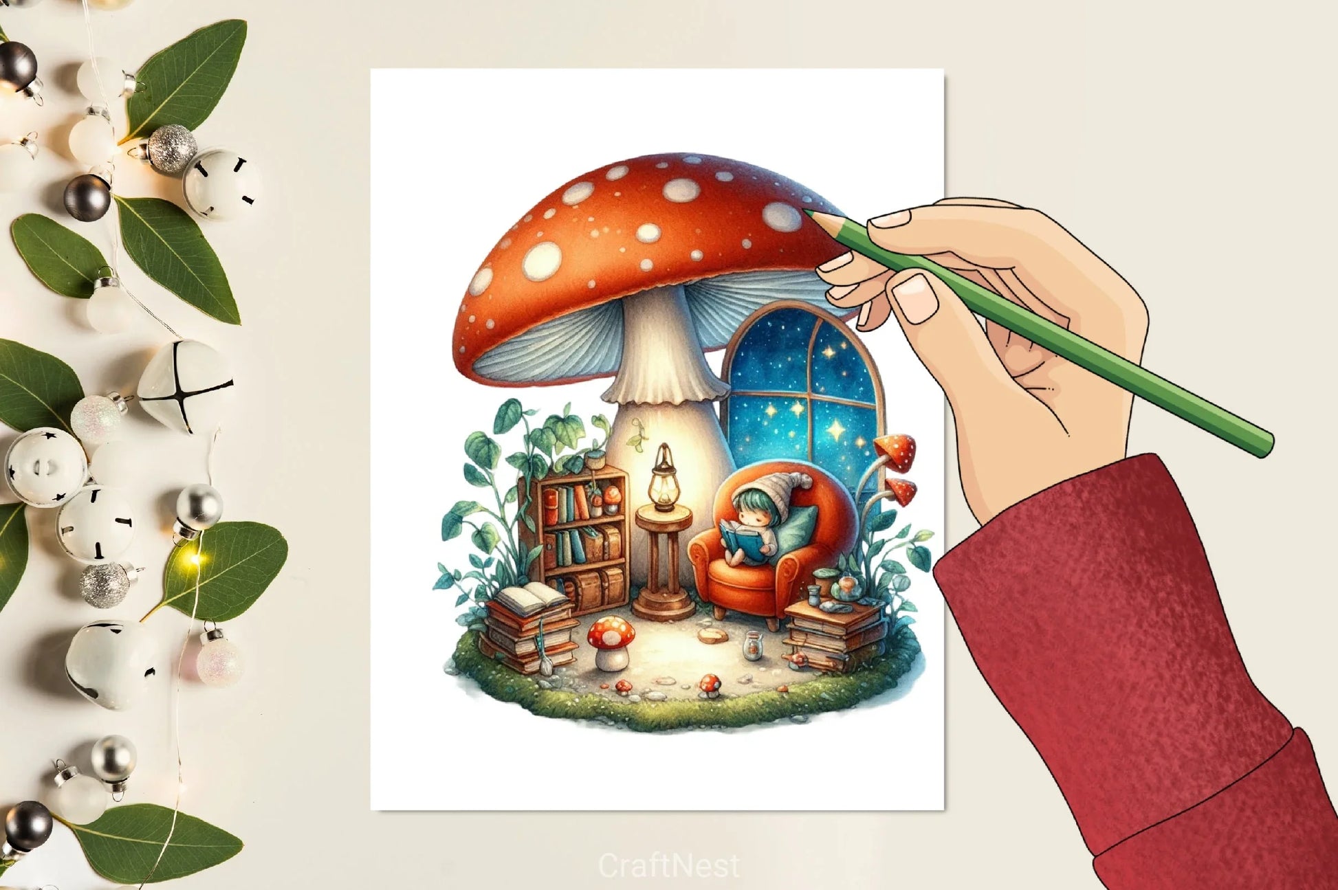 Cozy Mushroom Clipart Bundle - CraftNest - Digital Crafting and Art