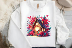 Valentine Fairy House Clipart Bundle 1 - CraftNest - Digital Crafting and Art