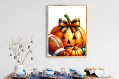 Halloween Football Pumpkin Clipart Bundle - CraftNest - Digital Crafting and Art