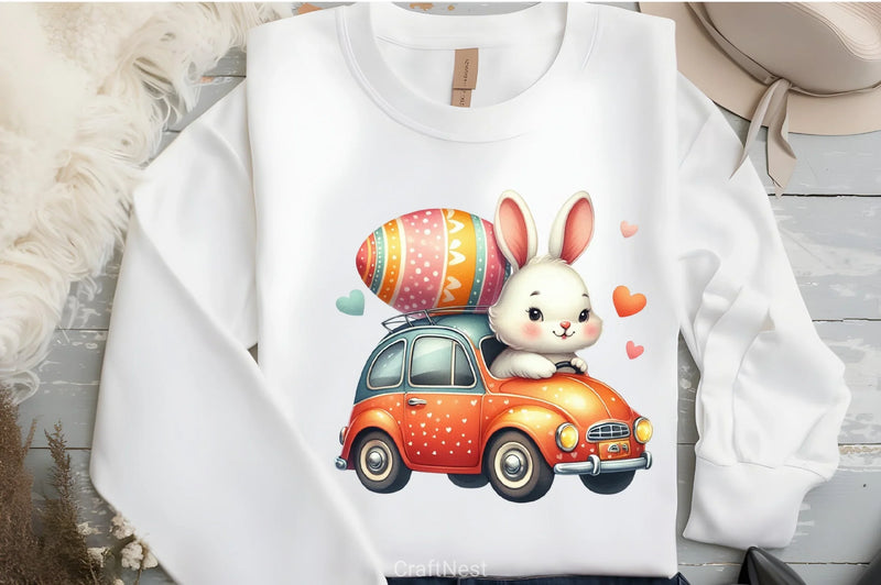 Bunny Truck Valentine Clipart Bundle - CraftNest - Digital Crafting and Art