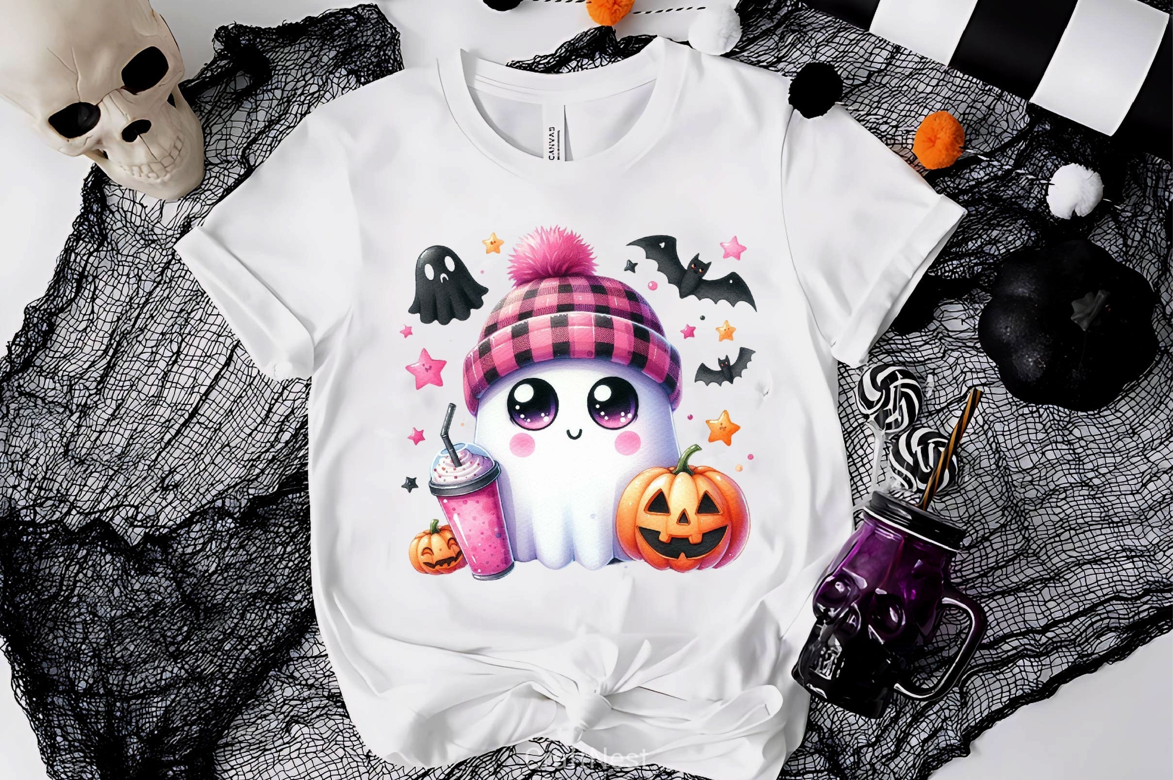 Cute Ghost Cute Halloween Clipart Bundle 10