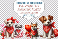 Valentine's Dog Bandana Clipart Bundle - CraftNest - Digital Crafting and Art