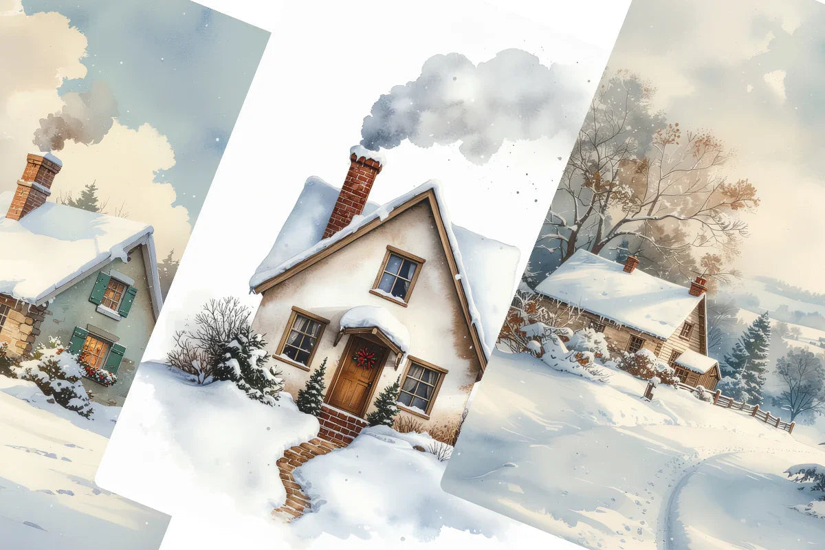 Cosy Winter Junk Journal Papers - CraftNest - Digital Crafting and Art