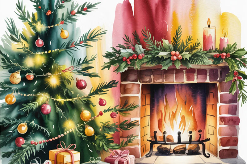 Cosy Christmas Background Papers - CraftNest - Digital Crafting and Art