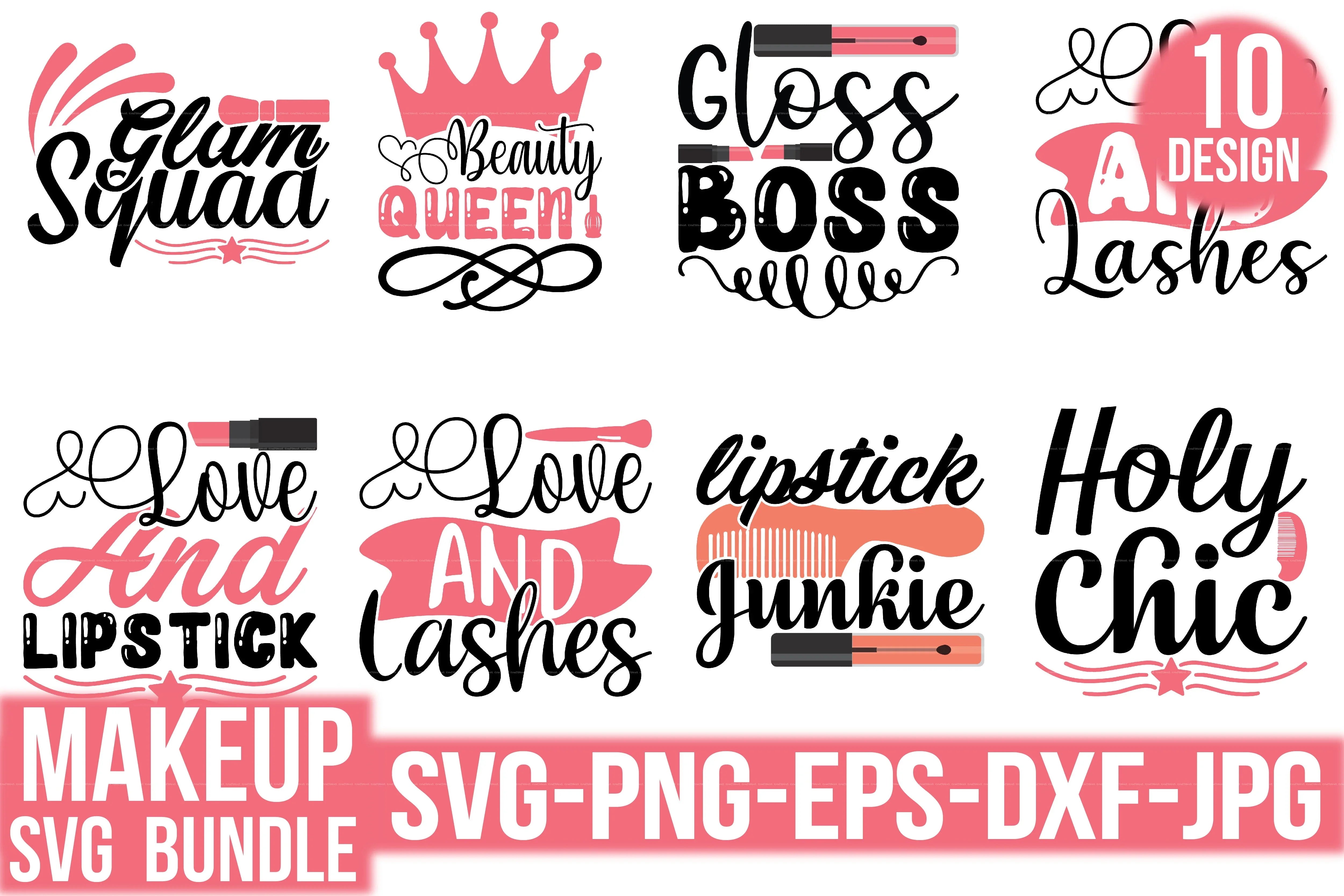 Makeup SVG Bundle for Creative Designs - CraftNest - Digital Crafting and Art