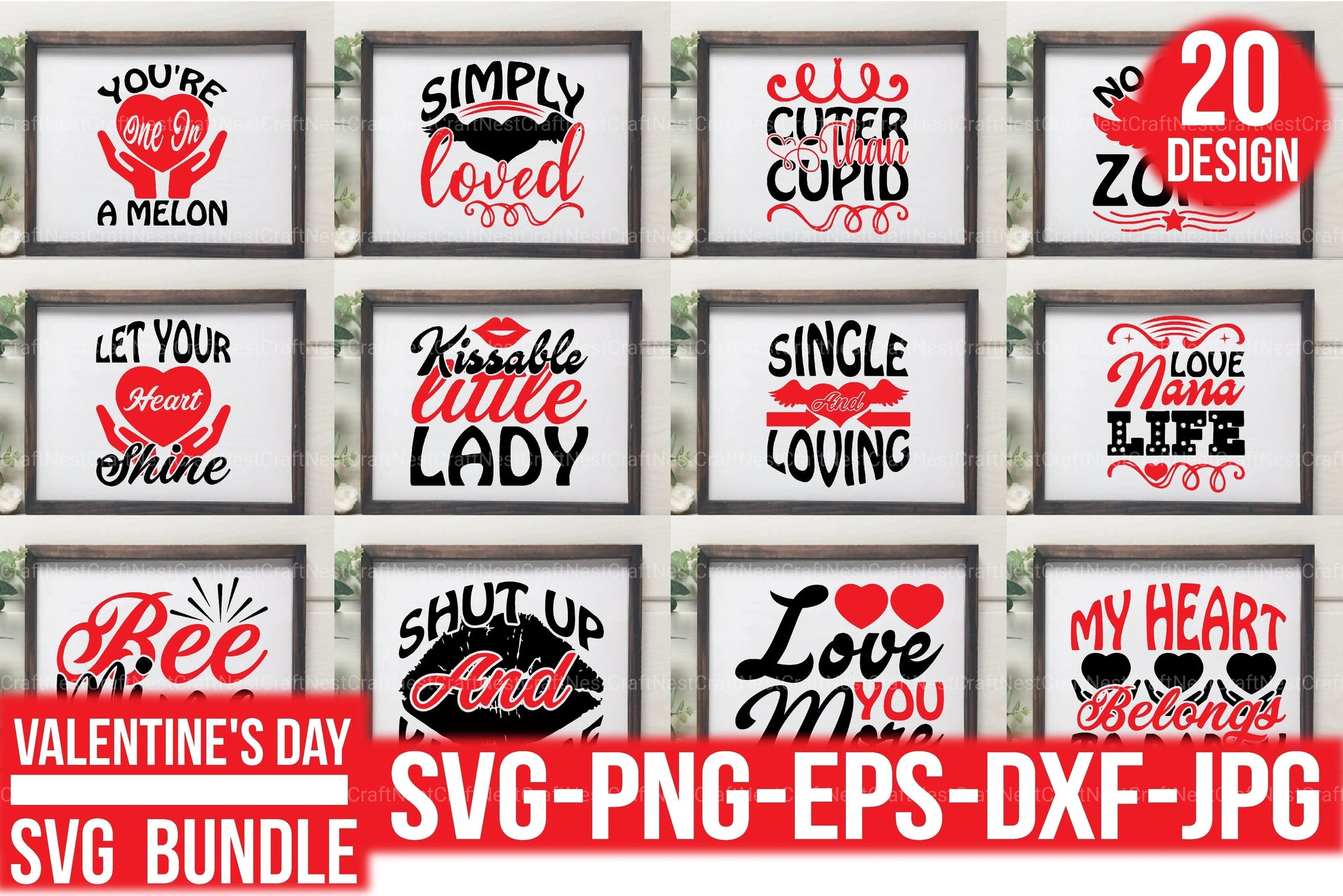 Valentine's Day Design Bundle - CraftNest - Digital Crafting and Art