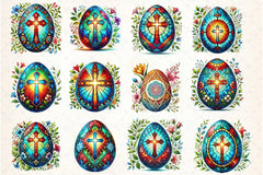 Easter Stained Glass Egg Clipart Bundle - CraftNest - Digital Crafting and Art