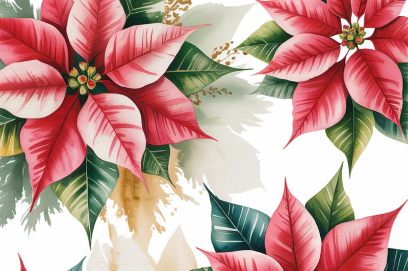 Poinsettias Background Papers - CraftNest - Digital Crafting and Art