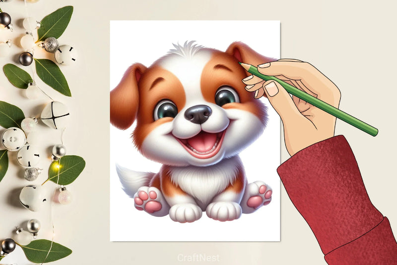 Cute Puppy Clipart Bundle 1 - CraftNest - Digital Crafting and Art