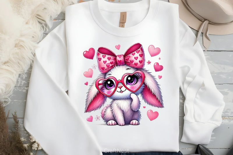 Valentine's Bunny Clipart Bundle 1 - CraftNest - Digital Crafting and Art