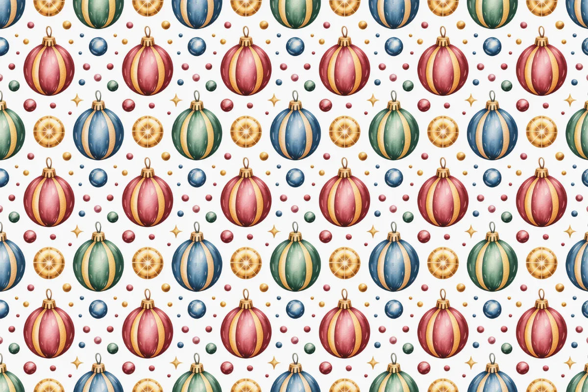 Christmas Baubles Seamless Papers - CraftNest - Digital Crafting and Art