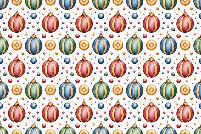 Christmas Baubles Seamless Papers - CraftNest - Digital Crafting and Art