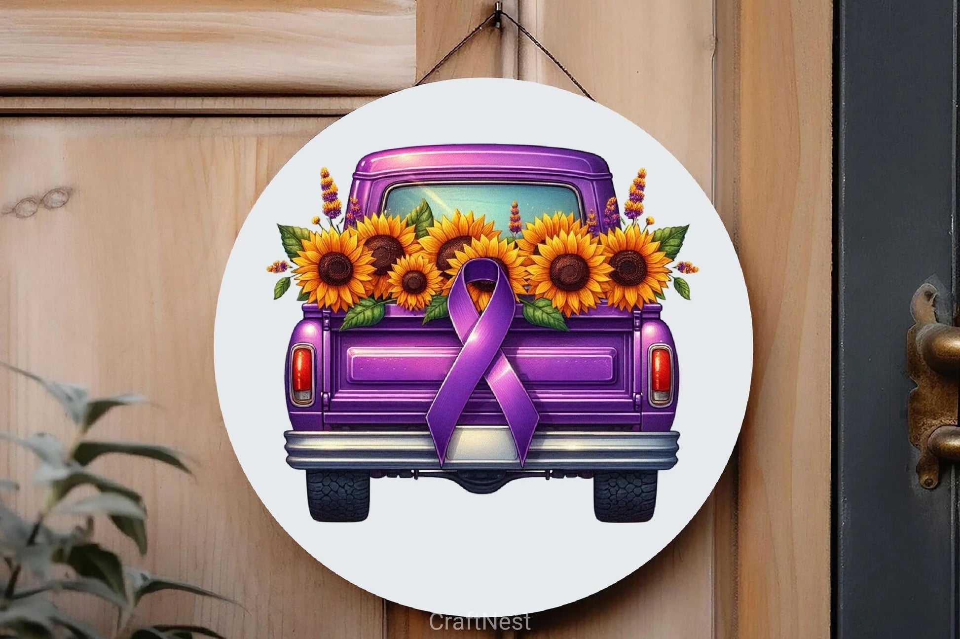 Purple Ribbon Cancer Truck Clipart Bundle 4 - CraftNest - Digital Crafting and Art