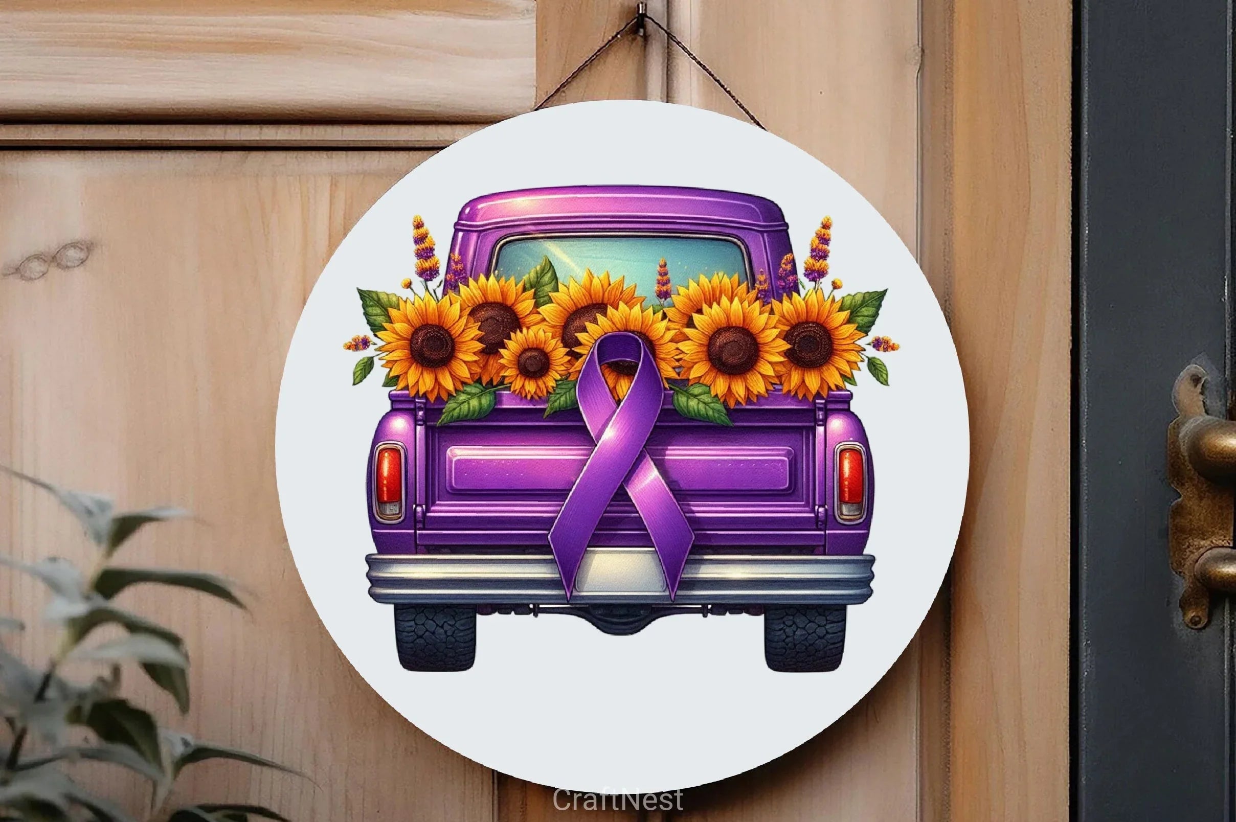 Purple Ribbon Cancer Truck Clipart Bundle 4 - CraftNest - Digital Crafting and Art