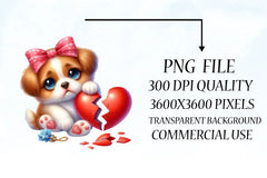 Animals Broken Heart Clipart Bundle - CraftNest - Digital Crafting and Art