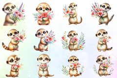 Mother's Day Meerkat Clipart Bundle - CraftNest - Digital Crafting and Art
