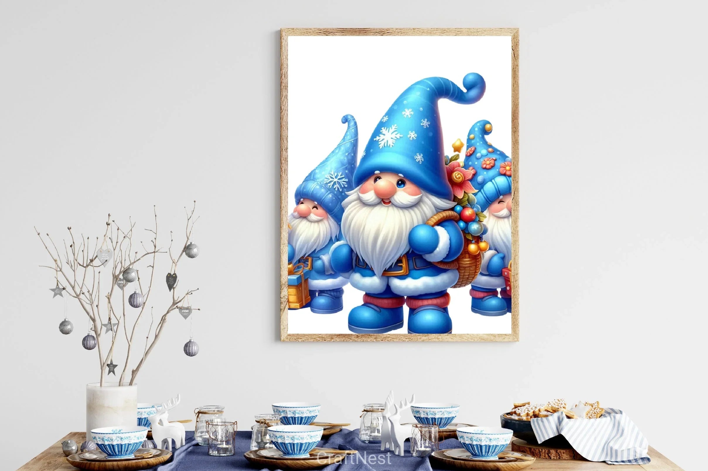 Blue Santa Clipart Bundle - CraftNest - Digital Crafting and Art