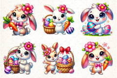 Cute Easter Bunny Clipart Bundle 49 - CraftNest - Digital Crafting and Art