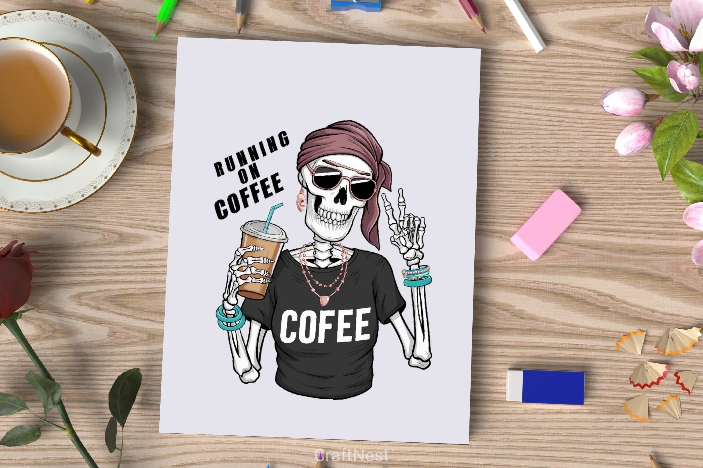 Stylish Skeleton Clipart Bundle 5 - CraftNest - Digital Crafting and Art