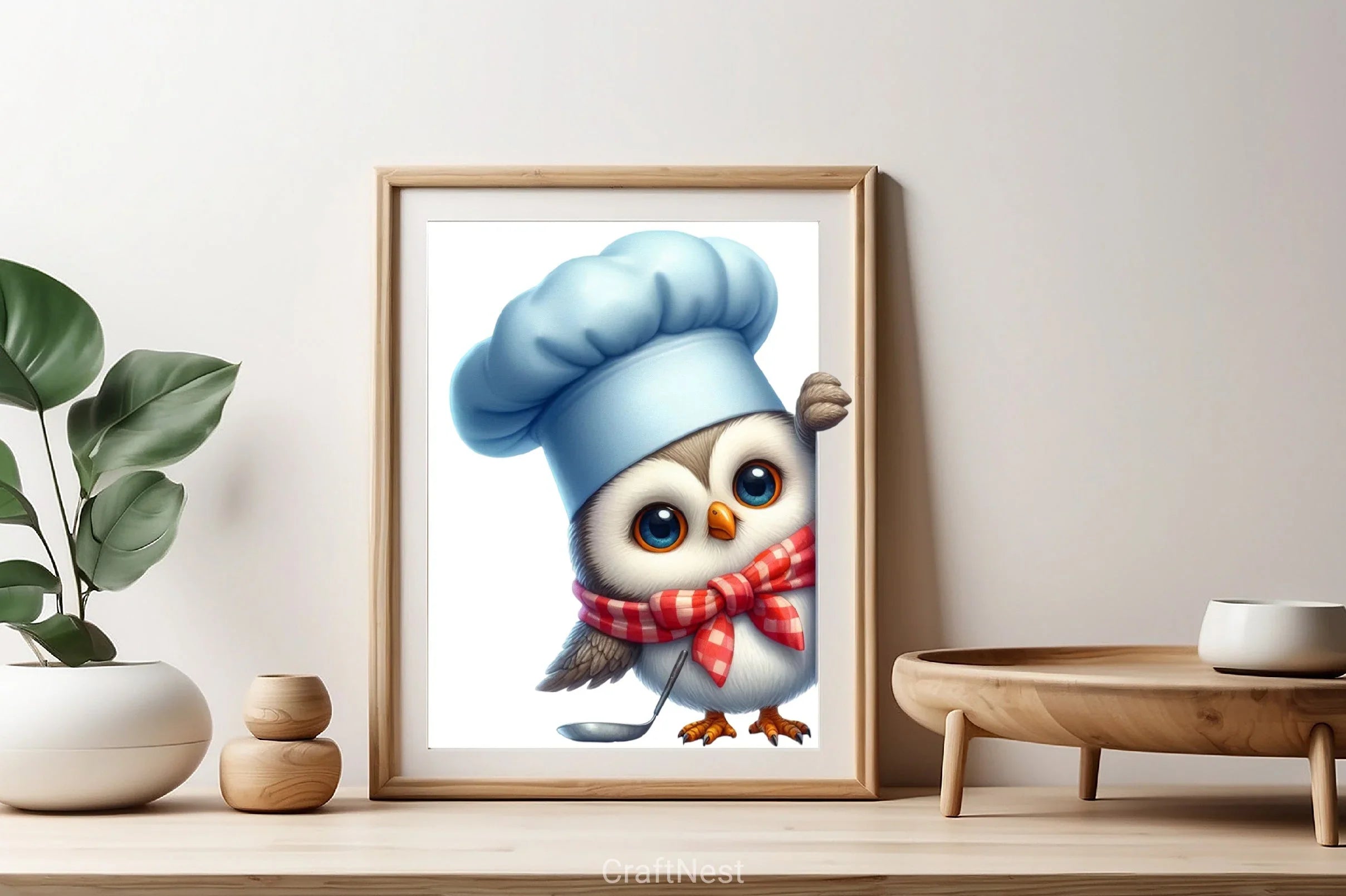 Peeking Chef Owl Clipart Bundle - CraftNest - Digital Crafting and Art