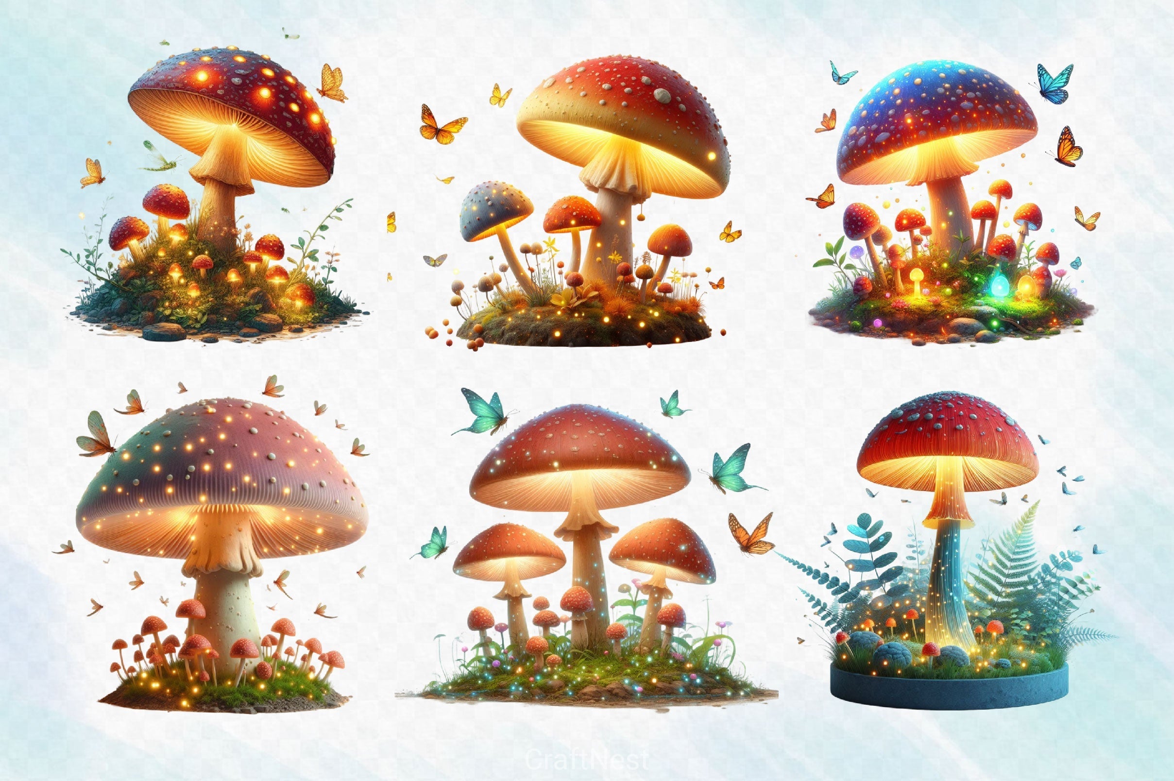 Mushroom Clipart Bundle 4