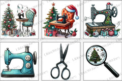 Christmas Sewing Clipart Bundle - CraftNest - Digital Crafting and Art
