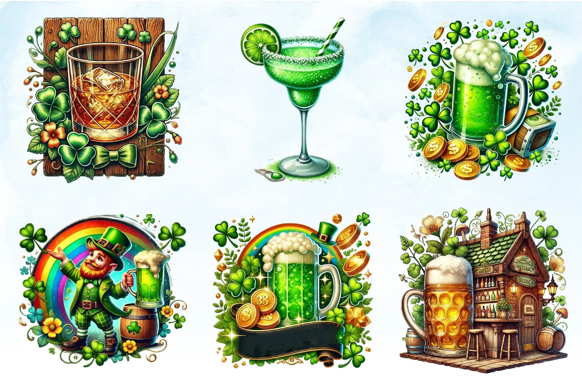 St. Patrick's Day Drinks Clipart Bundle 22 - CraftNest - Digital Crafting and Art