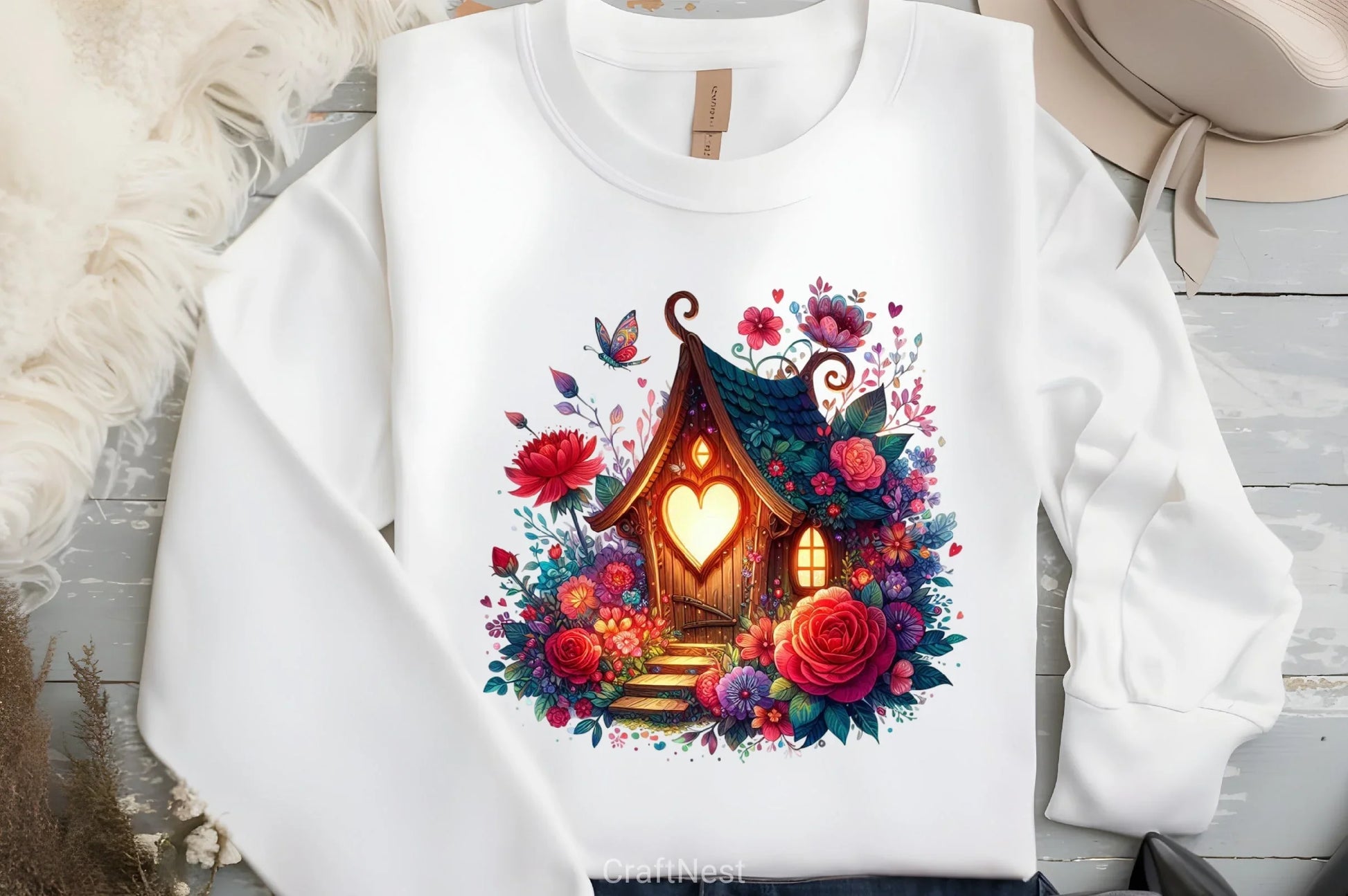 Valentine Fairy House Clipart Bundle 3 - CraftNest - Digital Crafting and Art