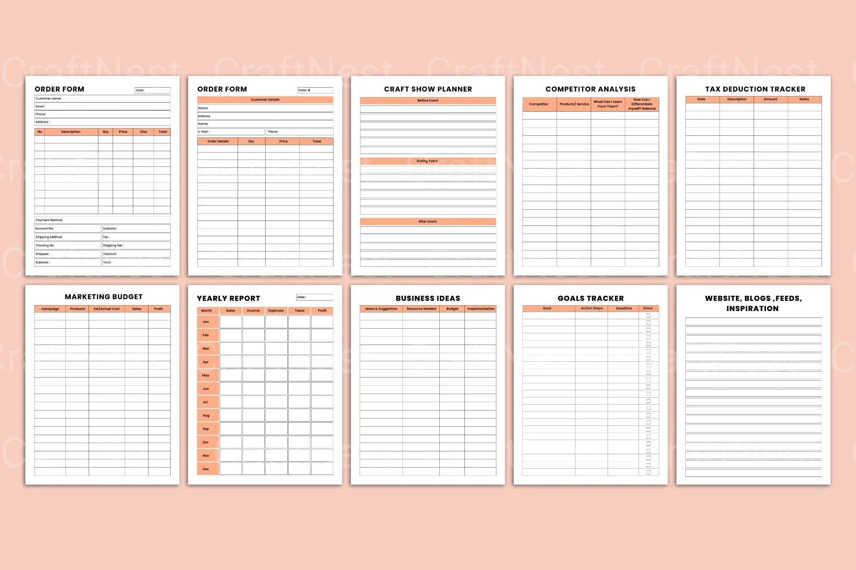 Craft Business Organizer for Efficient Management - CraftNest - Digital Crafting and Art