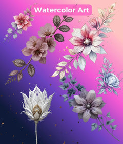 Minimalist Lace Flowers Clipart Bundle - CraftNest - Digital Crafting and Art